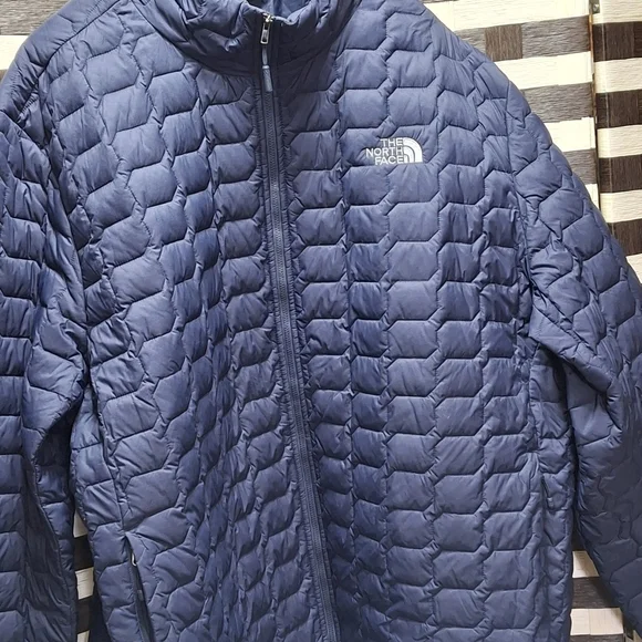 The North Face ThermoBall Full-Zip Navy Nylon Puffer Jacket Men Size XXXL - Picture 2 of 16
